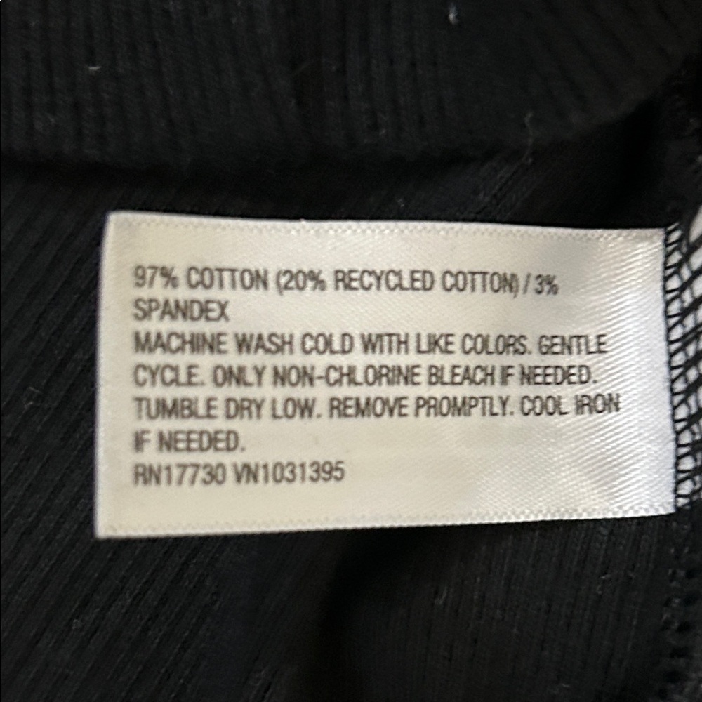 Black Ribbed Tank Top - Picture 2 of 4